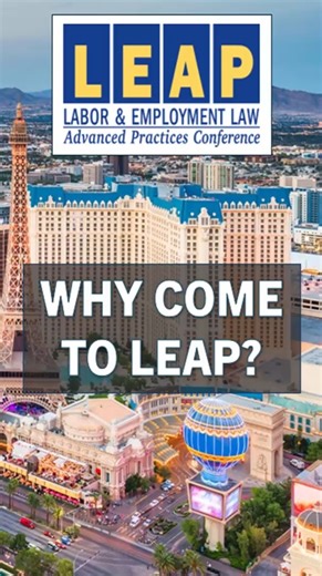 “𝘐𝘵 𝘨𝘪𝘷𝘦𝘴 𝘮𝘦 𝘢𝘯 𝘰𝘱𝘱𝘰𝘳𝘵𝘶𝘯𝘪𝘵𝘺 𝘵𝘰 𝘭𝘦𝘢𝘳𝘯 𝘮𝘰𝘳𝘦 𝘢𝘣𝘰𝘶𝘵 𝘸𝘩𝘢𝘵 𝘐 𝘯𝘦𝘦𝘥 𝘢𝘯𝘥 𝘢𝘭𝘭𝘰𝘸𝘴 𝘮𝘦 𝘵𝘰 𝘧𝘰𝘤𝘶𝘴 𝘰𝘯 𝘵𝘩𝘦 𝘢𝘳𝘦𝘢𝘴 𝘵𝘩𝘢𝘵 𝘯𝘦𝘦𝘥 𝘢𝘵𝘵𝘦𝘯𝘵𝘪𝘰𝘯.” That’s what attendees take away from the 𝗟𝗮𝗯𝗼𝗿 𝗮𝗻𝗱 𝗘𝗺𝗽𝗹𝗼𝘆𝗺𝗲𝗻𝘁 𝗟𝗮𝘄 𝗔𝗱𝘃𝗮𝗻𝗰𝗲𝗱 𝗣𝗿𝗮𝗰𝘁𝗶𝗰𝗲𝘀 𝗖𝗼𝗻𝗳𝗲𝗿𝗲𝗻𝗰𝗲 (LEAP). Spend three days sharpening your employment law knowledge, gaining practical guidance and connecting with HR and legal peers who face the 