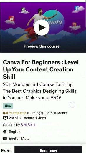 Free Canva course for beginners