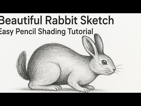"Beautiful Rabbit Sketch Drawing | Easy Pencil Shading | Cute Bunny Art Tutorial"