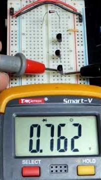 Testing Destroyed PNP BJT Transistor Using Multimeter Diode Mode #fails #electroniccomponent #tools