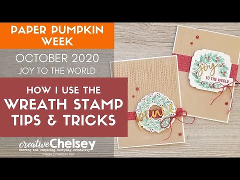 Paper Pumpkin Alternative October 2020 Kit Joy To The World | How I use the Wreath Stamp Tips/Tricks