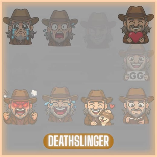 Deathslinger Twitch Emote Pack – 12 Dead by Daylight Killer Chibi Emotes for Streamer, Horror Fan Art, Discord, Youtube, Digital Download - Etsy