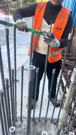 Column coupler installation #construction #shorts #building #civilengineering