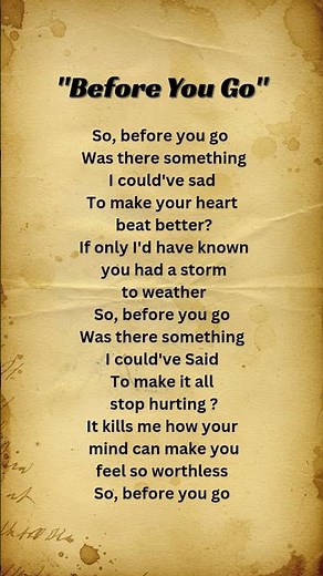 Lewis Capaldi - Before You Go (Lyrics) #lyrics #lewiscapaldi #beforeyougo