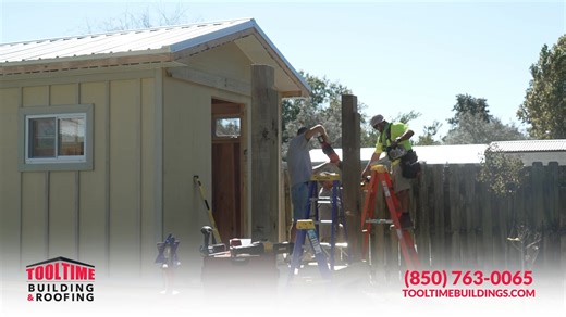 From outdoor living spaces to roofing and portable buildings, #TeamToolTime has you covered! Built on-site, delivered piece by piece, and customized to fit any space. 👉 Watch our new commercial and see why we’re Panama City’s trusted source for quality craftsmanship. #builtonsite #CustomSheds #storageshed #NoAccessNoProblem #baycountybuilder #shedbuilder #shedsforsale #sitebuilt #localbusiness #storagehacks #lowpriceguarantee #sheshed #storageideas #Mancaveideas | Tool Time Building & Roofing