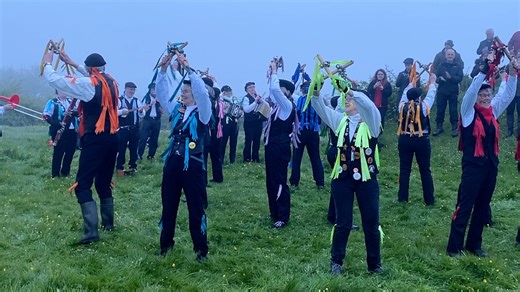 Morris dancers celebrate May Day with performance