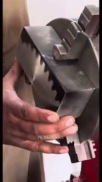 Repair of a broken gear made with limited resources in India.