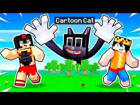 ¡1 NOCHE con CARTOON CAT en MINECRAFT! 😱 INVICTOR y LOS COMPAS