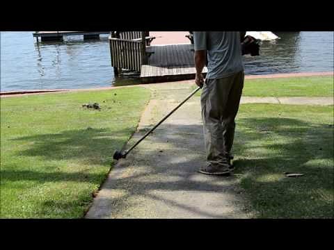 Edging an Overgrown Sidewalk with a Husqvarna String Trimmer