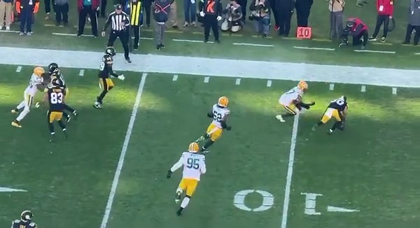 The refs decided this was a forward pass, even after review. Packers were screwed. | Attention Green Bay Packers Fans