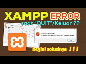 Mengatasi XAMPP Error Saat Keluar/Quit