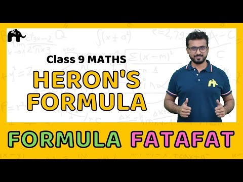 Heron's Formula | Class 9 Maths Formulas list chapter wise | CBSE NCERT cheat sheet