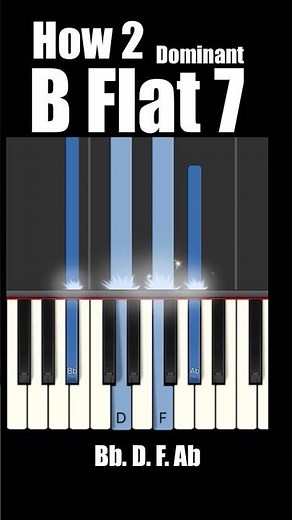 How to play a Bb7 chord on piano, Bb dominant 7 chord #pianochords