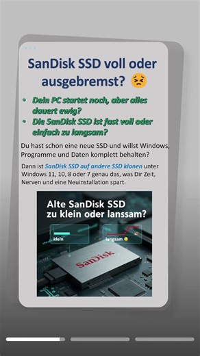 SanDisk SSD auf andere SSD klonen – Schluss mit langsamem Windows#pc #sandisk #ssd #tauschen