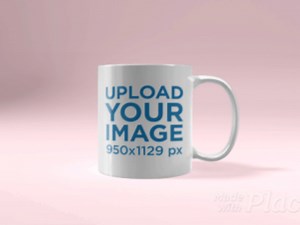 Placeit - Video of an 11 oz Mug Render Slowly Spinning in a Solid Color Backdrop