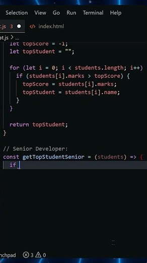 Junior 👶 vs Senior 👴: The Evolution of Code #htmlcss #coding #frontendcourse