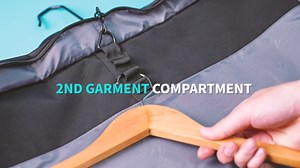 MATEIN Mens Garment Bags for travel, Large Travel Suit Bag Up to 7 Suits with Strap, Wrinkle Free Carry On Garment Bags for Hanging Clothes, Business Suitcase Luggage Bag Fit 17.3 Inch Laptop, Black