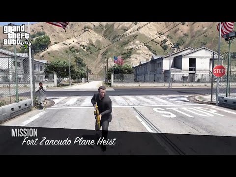 GTA V - Michael Robs The Fort Zancudo Plane Heist!