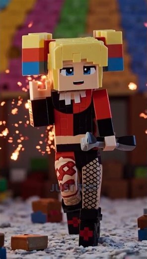 Minecraft's Harley Quinn: The Minecraft Circus of Chaos! #shorts #minecraft #minecraftshorts