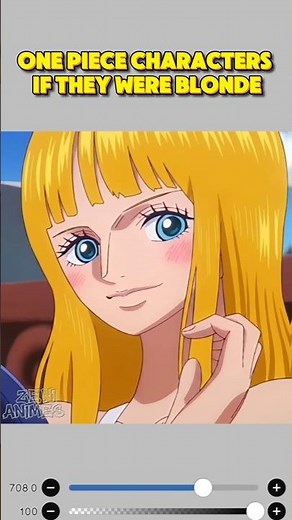 One Piece characters if they were blonde💛 #onepiece #nami #luffy