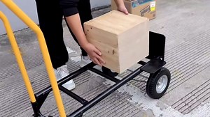 2 in 1 Hand Truck - 2 Wheel Dolly Cart & 4 Wheel Push Cart with Swivel Wheels, 330 lbs Capacity Heavy Duty Convertible Platform Cart for Moving, Warehouse, Grocery, Home Use