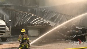 3 people sent to hospital after southeast Calgary trailer fire