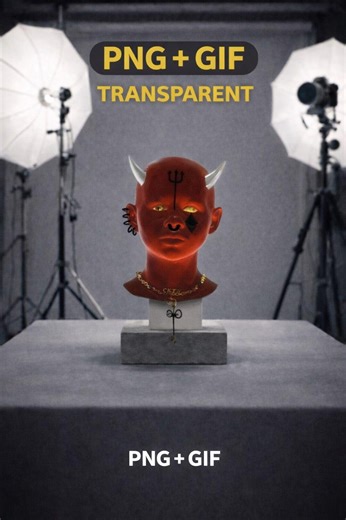 Devil Avatar PNG GIF Transparent | Dark Demon Profile Icon | Digital Download - Etsy