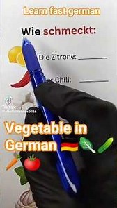 Wie schmeckt| learn vegetable name in German 🇩🇪 #shortsfeed