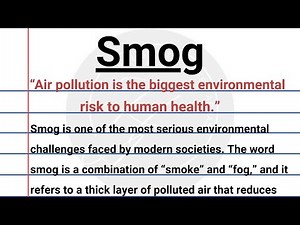 Smog Essay in English with Quotations | Causes, Effects & Solutions
