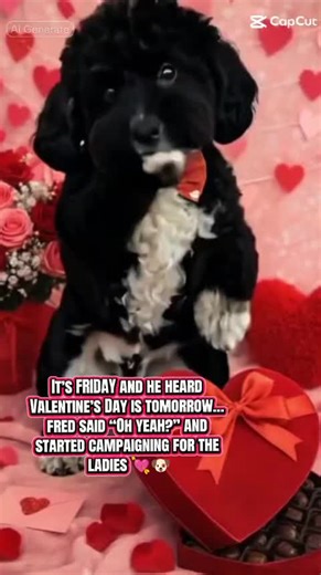 He’s a miniature cockapoo with main-character energy. It’s FRIDAY, Valentine’s Day is tomorrow, and this 10 pound heartthrob thinks he’s headlining an R&B tour for the ladies. The confidence is XL. The body is XS. The delusion? Grammy worthy. 💘 . . . #MiniCockapoo #DogTok #FridayEnergy #ValentinesVibes #CapCut