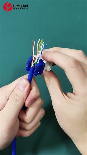 How to punch down a 180° RJ45 UTP Cat6A Keystone Jack for Patch Panel with Ethernet cable