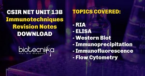 CSIR NET UNIT 13B - Immunotechniques Revision Notes PDF Download