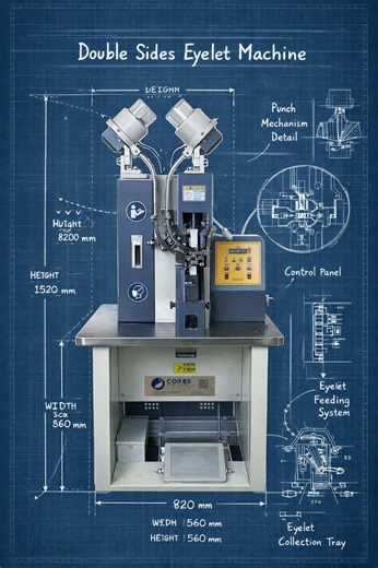 Double Side Eyelet Machine for Precision Crafting