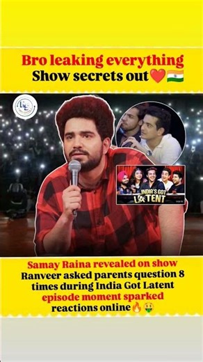 Samay Raina revealed that Ranveer repeatedly asked a “parents” related question eight times#trending
