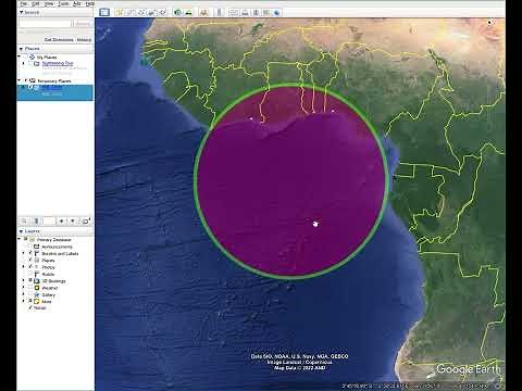 How to Draw A Circle Filled with Color Using Google Earth (Read Description) | Color Transparency