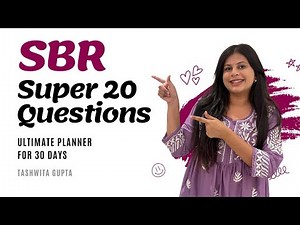 ACCA SBR Super 20 Questions and Ultimate Planner || September 2024