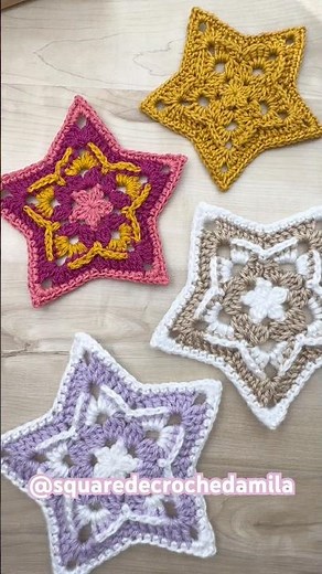 Estrelas de croche faceis e lindas / Enfeite lindo e facil / Crochet granny Star