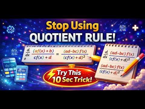 DIFFERENTIATION | Calculus | short trick 1 explained | CBSE| ISCE| g12| g11