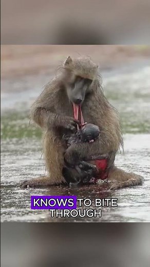 The baboon giving birth #animals #worldwildlifeday #wildlife #wildliferescue