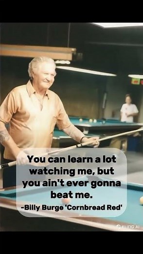 Pool Legend; Billy Burge 'Cornbread Red' #8pool #8ballpool #ballpool #billiardsgame #poolgame