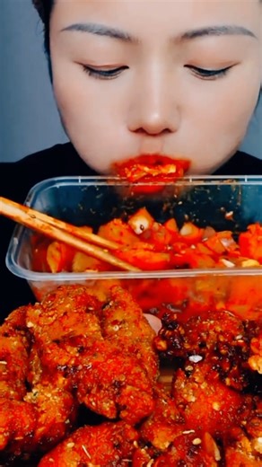 Super Spicy Chicken Wings ASMR! So Crunchy 😱🔥.#mukbang #asmr #food #usa #video #shorts #uk #brazil