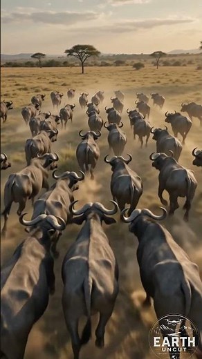 Epic African Buffalo Stampede in 8K #travel