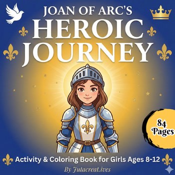 Joan of Arc Activity Book for Kids | Kids Character Education Workbook