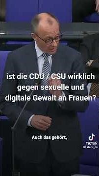 Friedrich Merz Debatte im Bundestag digitale Gewalt an Frauen