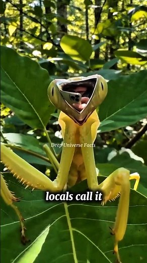The Mirror Mantis That Reflects Sunlight 😨 #facts #space #science #universe #insects #spacefacts #yt