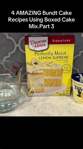 4 AMAZING Bundt Cake Recipes Using Boxed Cake Mix #foryour #virall #cooking #fyp #food
