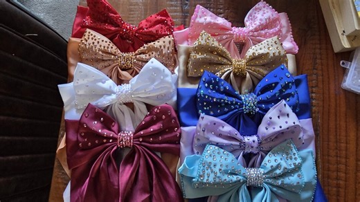 BEDAZZLED BOW CLIPS - Etsy