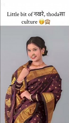 Graceful Marathi Look | Traditional Maharashtrian Saree Styling & Makeup #ytshorts