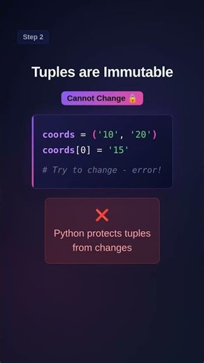 Tuples vs Lists in Python ⚠️ #pythonforbeginners #coding #pythonessperspective