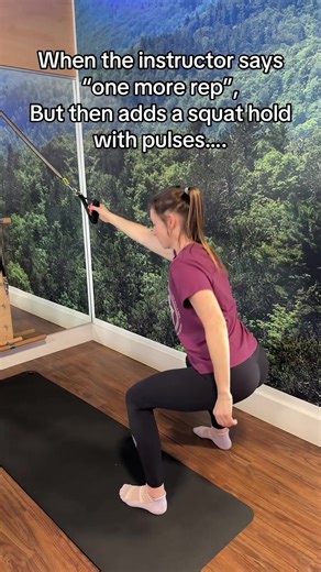 Right when you think you are done… they add the 🌶️!!! #pilatesproblems #pilatesinstructorlife #reformerpilatesstudio